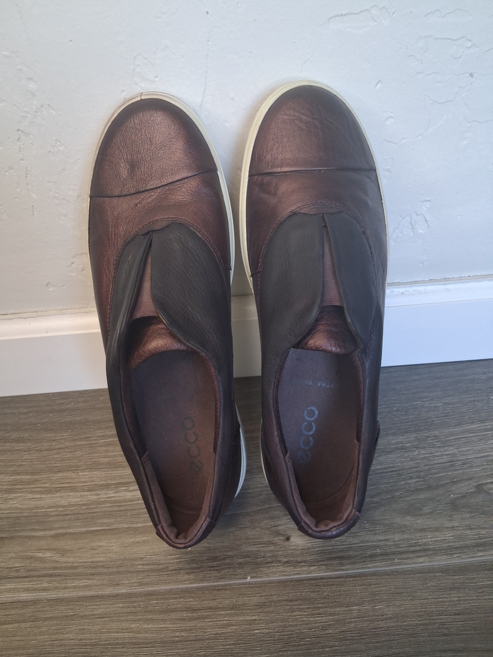 ECCO Soft 7 Slip-On Sneakers Women's US 10 Brown Leather Comfort Casual Shoe - Picture 8 of 11